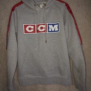 CCM Gray Hoodie with Red and Blue Accents